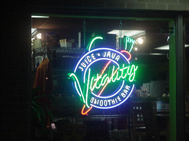 Neon sign repaired Metairie based company Vitality Smoothie Bar